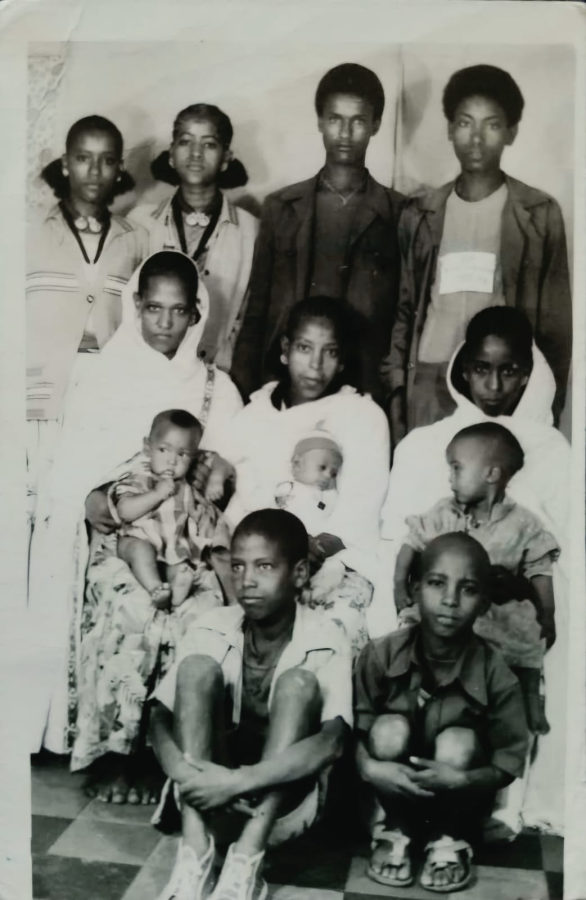 Professor Meareg Amare and his family in Aksum, Tigray.