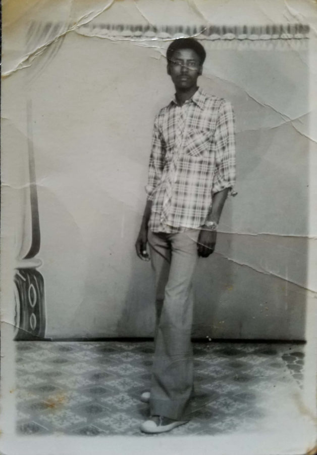 Professor Meareg Amare in his early twenties, photographed shortly after his release from prison in Gondar City, January 1985.