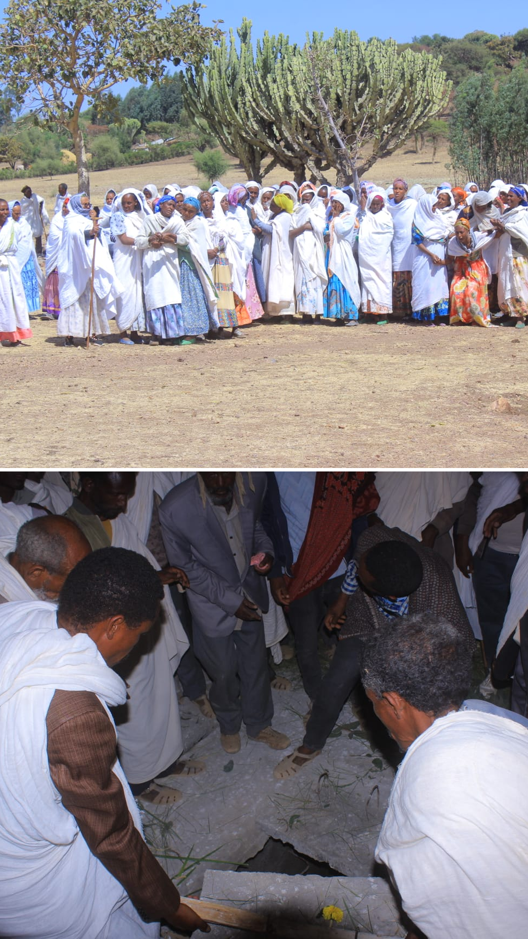 The final goodbyes at Professor Meareg Amare's funeral.