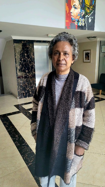 A recent photograph of Nigisti Hailu, grieving the loss of her husband.